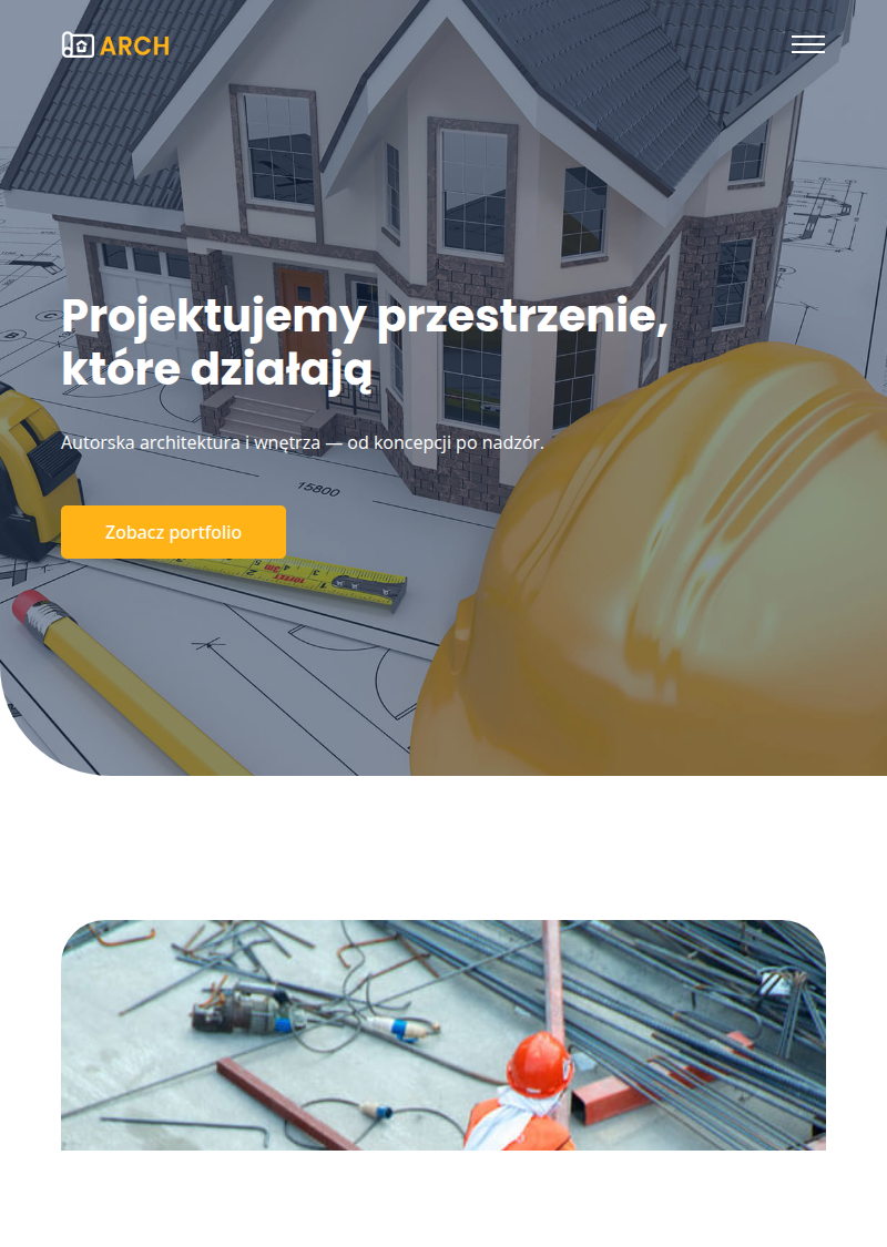 Podgląd szablonu Arch